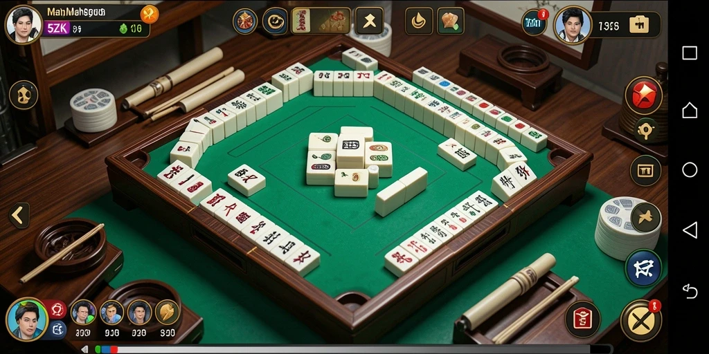 Tangkapan layar gameplay <strong>5ZK</strong> menampilkan aksi permainan Mahjong yang menantang.