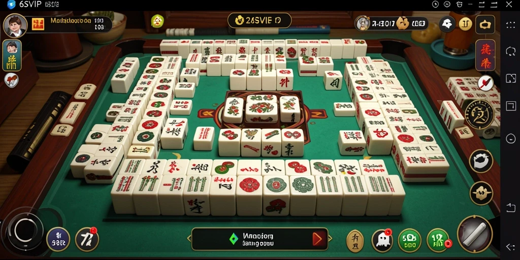 Screenshot 6SVIP menampilkan gameplay Mahjong yang mendebarkan.