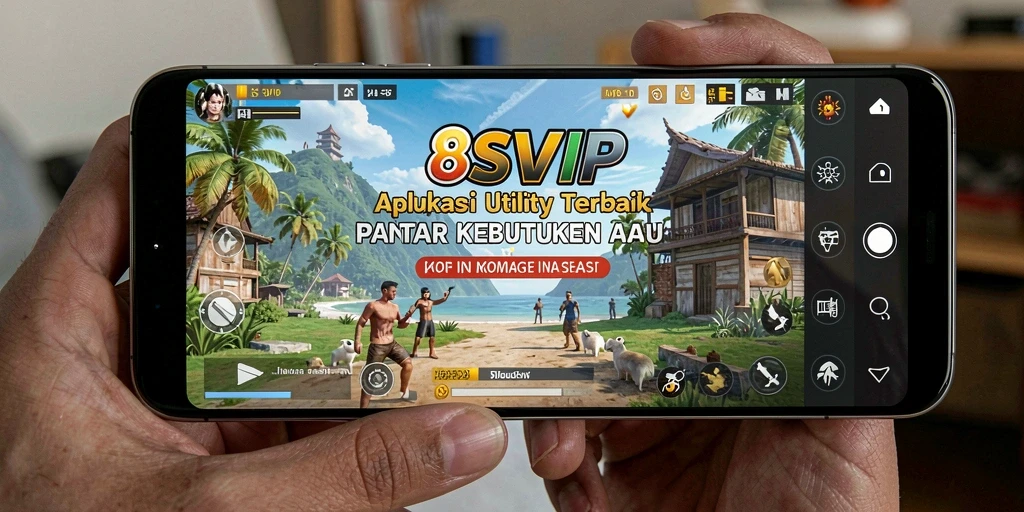 Tampilan antarmuka pengguna aplikasi Utility 8SVIP yang intuitif.