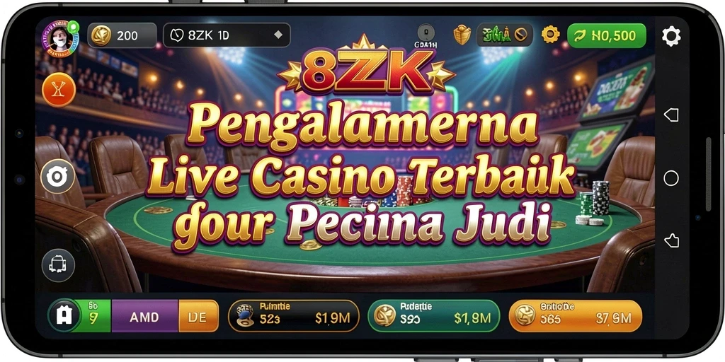 Tampilan menarik gameplay Live Casino di 8ZK yang penuh aksi.