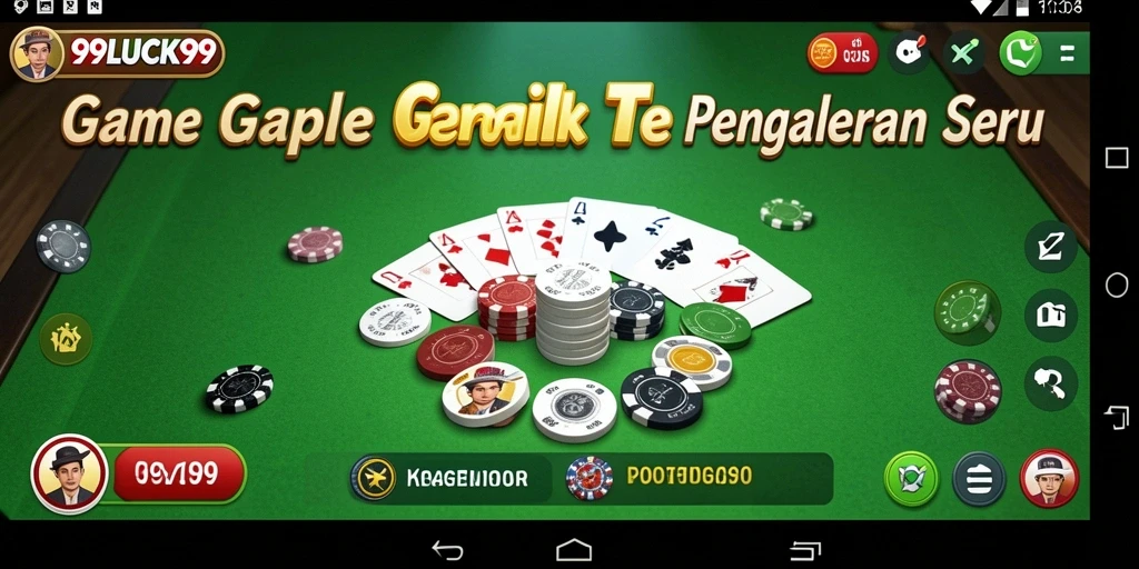 Tampilan gameplay menarik dari game Gaple 99LUCK99.