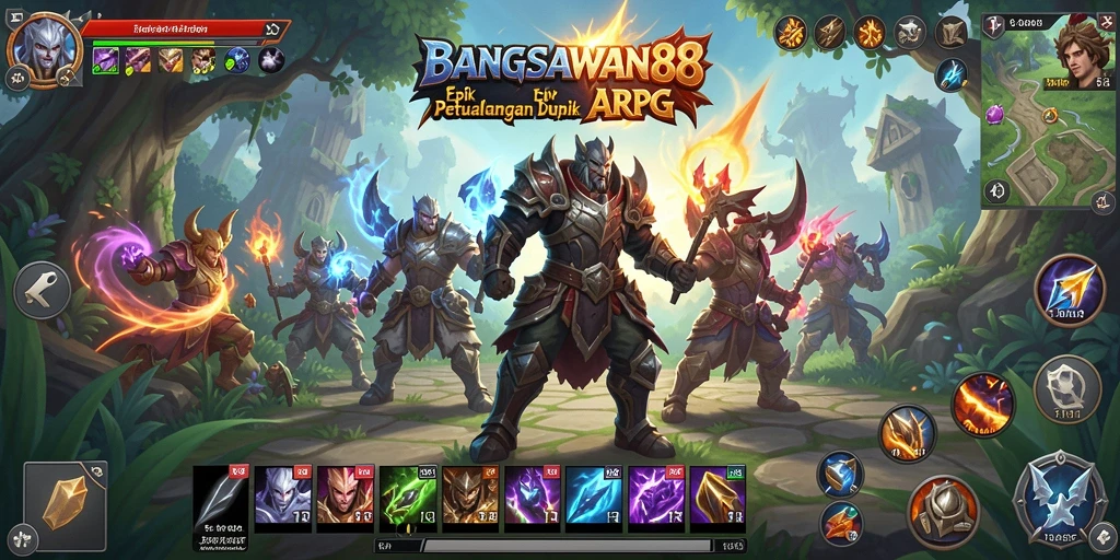 Tampilan gameplay seru dalam BANGSAWAN88 dengan berbagai karakter.