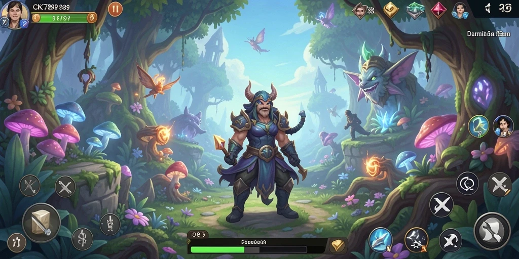 Tampilan gameplay menakjubkan di CK789 saat bertempur dan menjelajahi dunia.