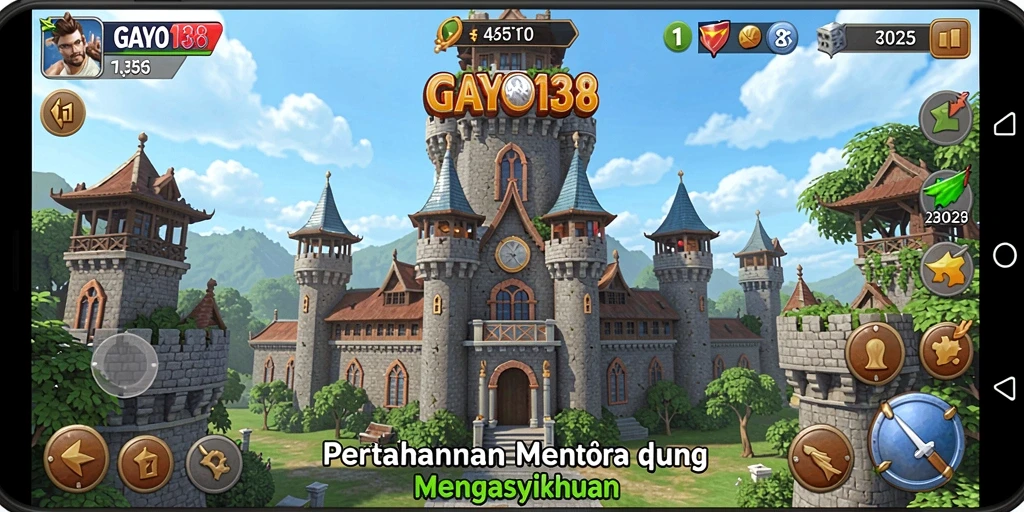 Tangkapan layar GAYO138 menunjukkan pertempuran menara yang mendebarkan.