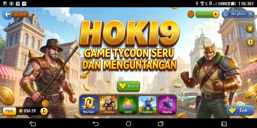 Tampilan gameplay HOKI9 yang menarik dengan elemen Tycoon.