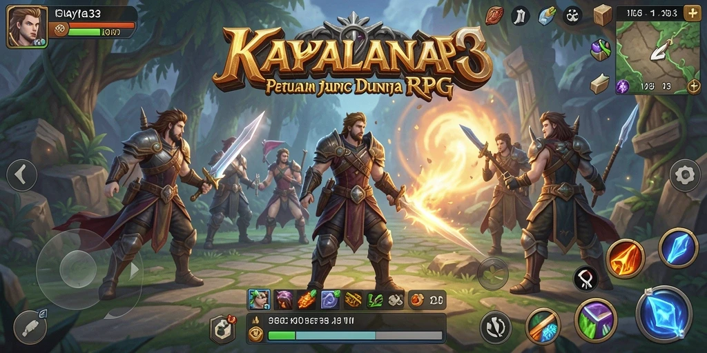 Tampilan gameplay RPG yang mendebarkan dalam KAYA33.