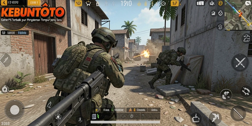 Tampilan gameplay KEBUNTOTO yang intens dan mendebarkan dalam pertempuran.