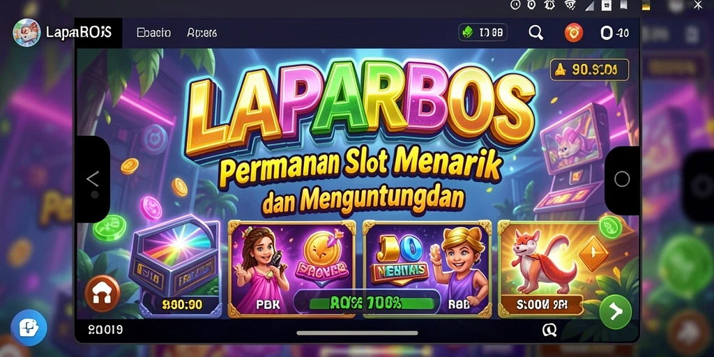 Screenshot LAPARBOS menampilkan gameplay Slot yang menegangkan dan penuh warna.