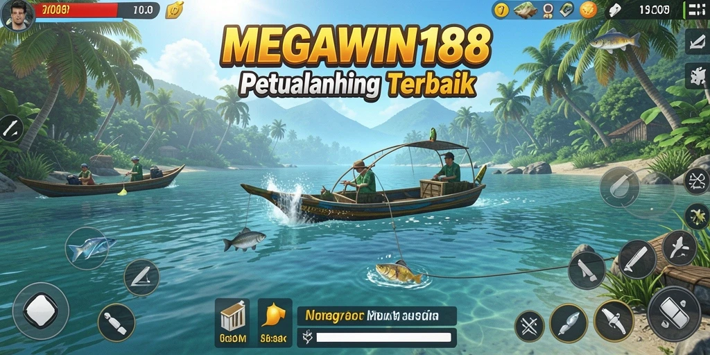 Tangkapan ikan mengesankan di MEGAWIN188, penuh warna dan dinamis.