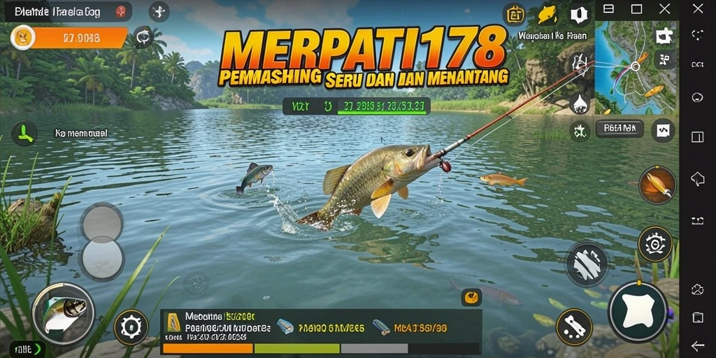 Screenshot gameplay MERPATI178 menampilkan suasana memancing yang menenangkan.
