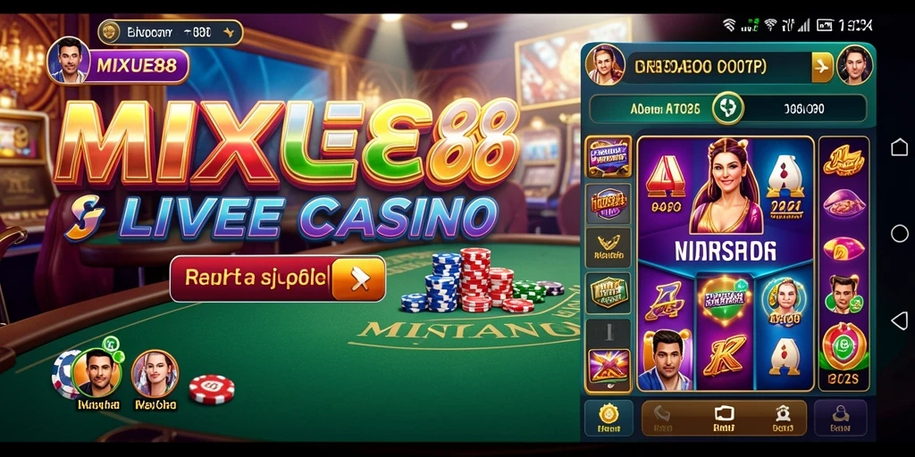 Tampilan menarik gameplay Live Casino di MIXUE88.