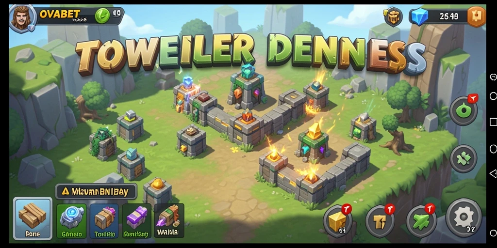 Screenshot gameplay OVABET yang menampilkan aksi Tower Defense seru.