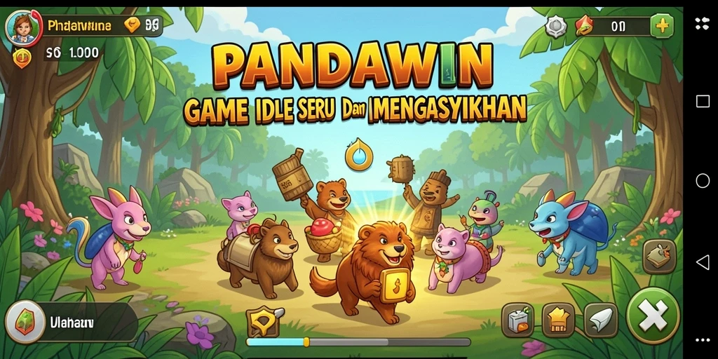 Tampilan gameplay yang santai dan menyenangkan di PANDAWIN.