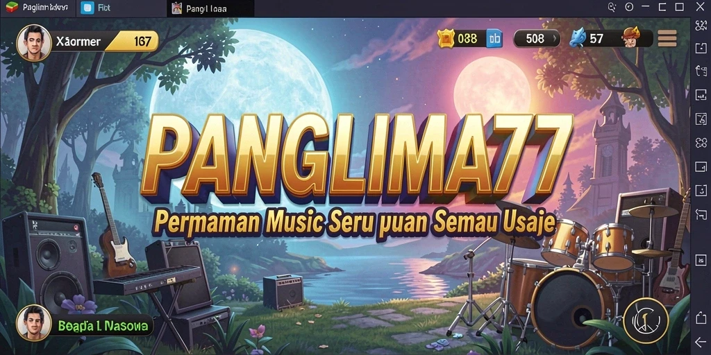 Tampilan gameplay seru dengan berbagai lagu musik.
