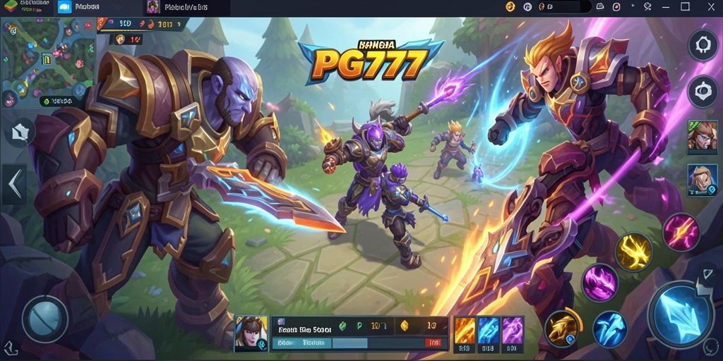 Screenshot gameplay PG777 menampilkan aksi menegangkan dan karakter yang beragam.