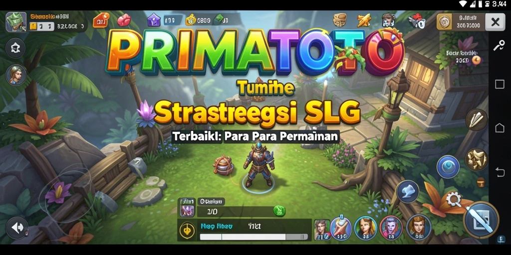 Tampilan gameplay SLG yang mendalam dan menarik dalam PRIMATOTO.