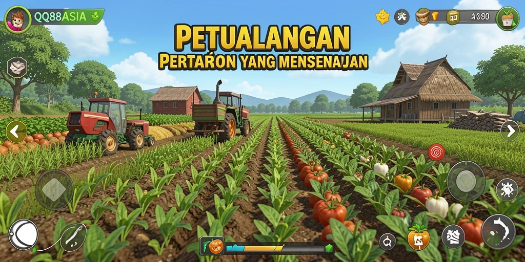 Tampilan indah gameplay pertanian di QQ88ASIA.