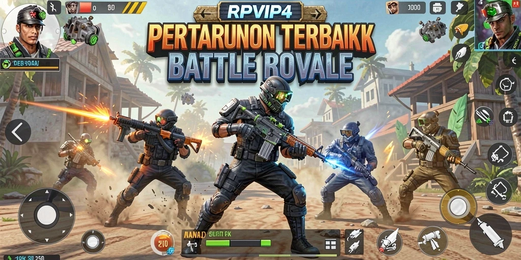 Tangkapan layar menampilkan aksi seru di gameplay Battle Royale.