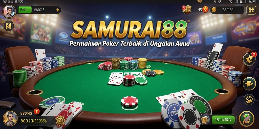 Tampilan menarik dari gameplay Poker di SAMURAI88