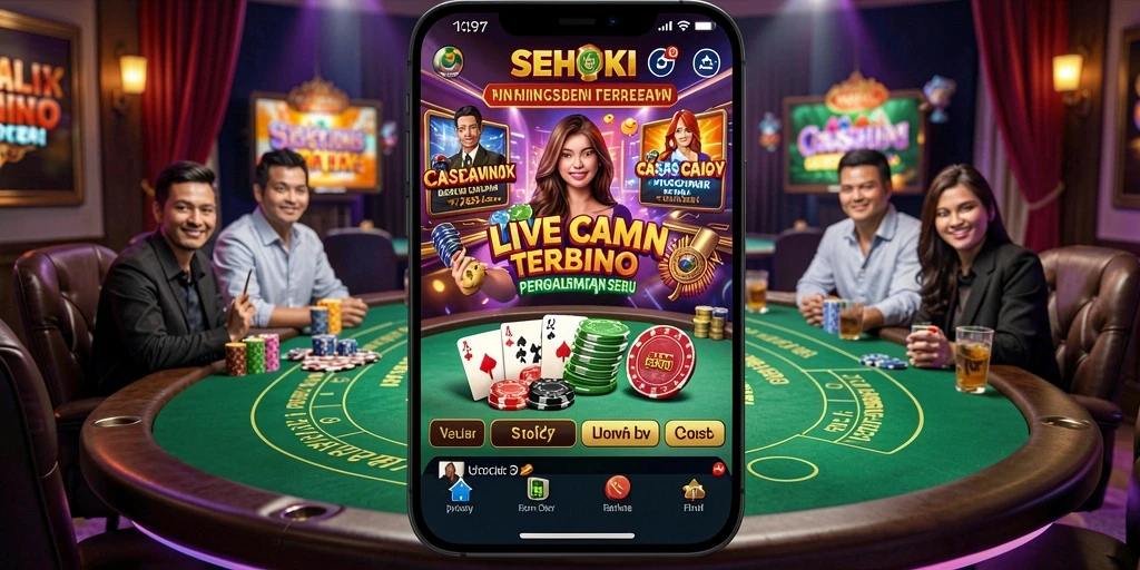 Screenshot SEHOKI menampilkan dealer profesional dan permainan Live Casino yang menarik.