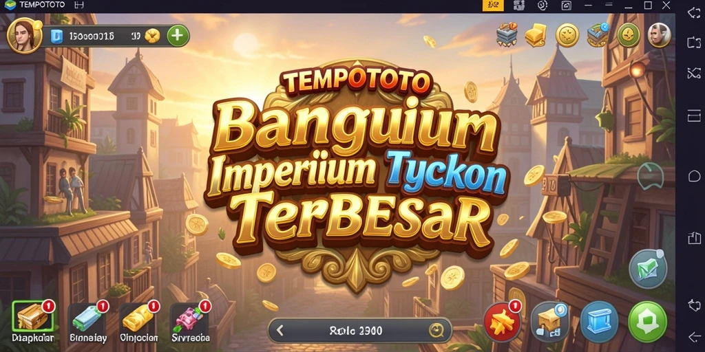Screenshot gameplay menunjukkan manajemen bisnis yang menarik di TEMPOTOTO.