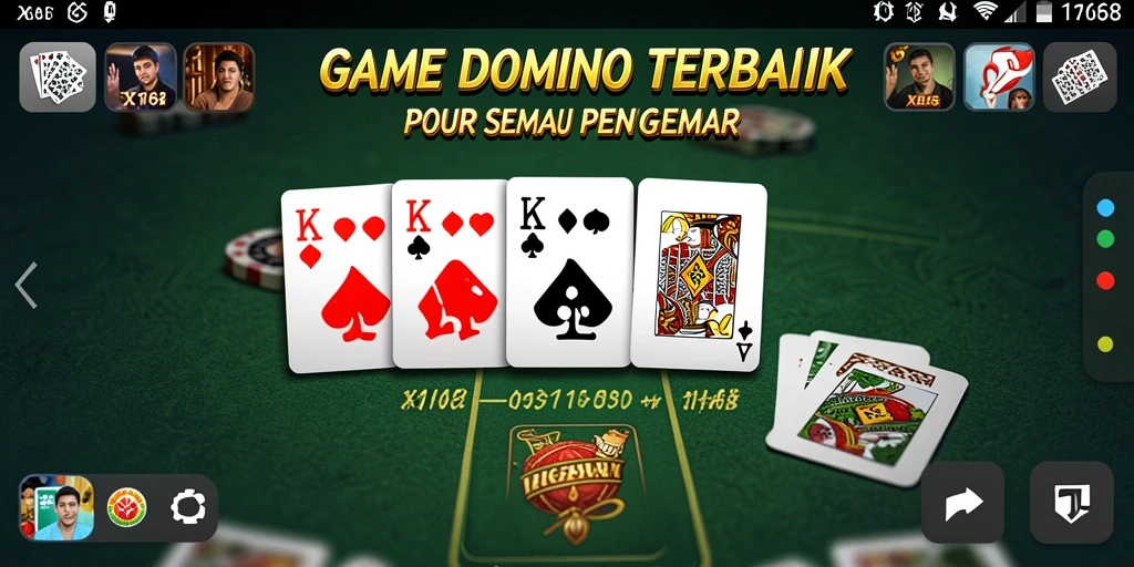 Tampilan gameplay seru dari X168 dalam permainan Domino.